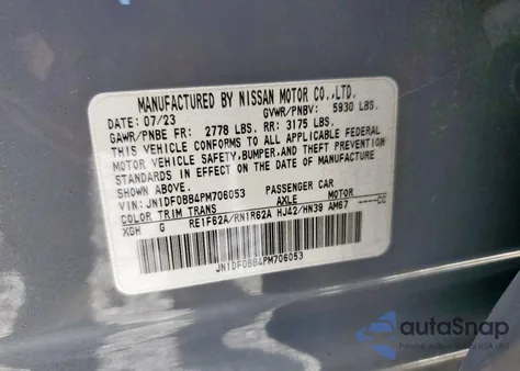 2023 Nissan Ariya Evolve+ из США, поврежденный, VIN JN1DF0BB4PM706053